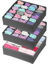 Comprar Organizadores De Ropa Interior Paquete De 3 Gris Oscuro