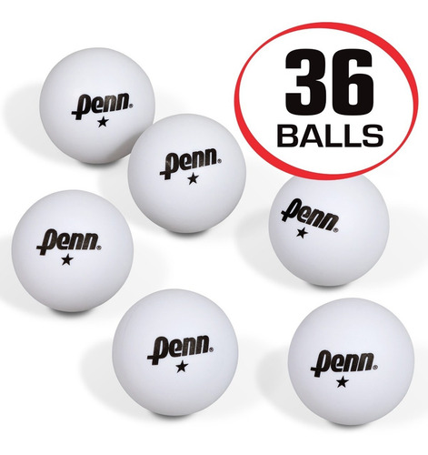 Imagen 1 de 4 de Pelotas Ping Pong Tenis De Mesa 1 Estrella Penn Pack De 6