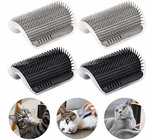 Cat Self Groomer Arch 4pcs Self Cleaning Slicker Brush Upgra