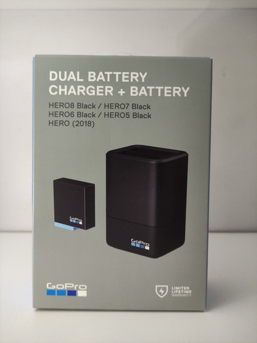 Imagen 2 de 3 de Cargador Dual + Batería Para Gopro 8 Original