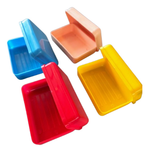Jabonera Plastico C/tapa Colores Viaje Club Souvenir X25