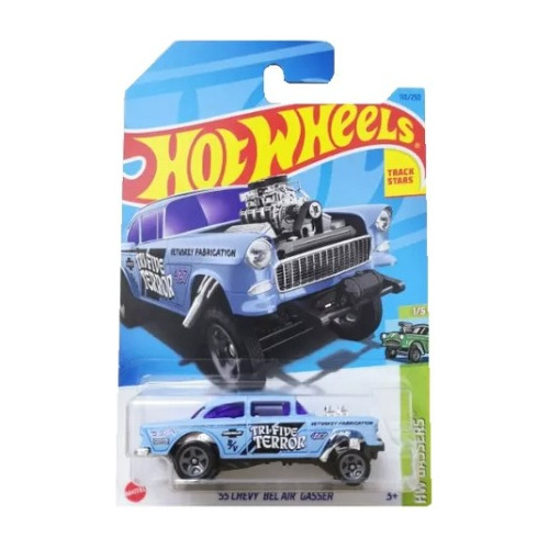 55 Chevy Bel Air Gasser Hot Wheels 110/250 Color Baby Blue