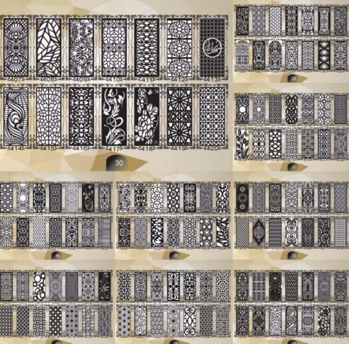 2000 Vectores Celosias Corte Láser Cnc Dxf X060