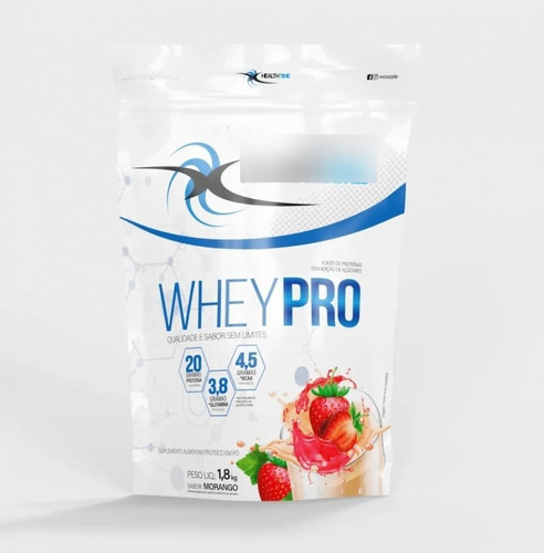 Whey Pro Refil Morango Health 1,8 Kg