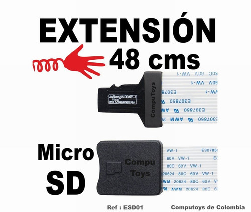 Imagen 1 de 6 de Ribbon Extensor 48cm Microsd Tf Ref: Esd01 Computoys Sas