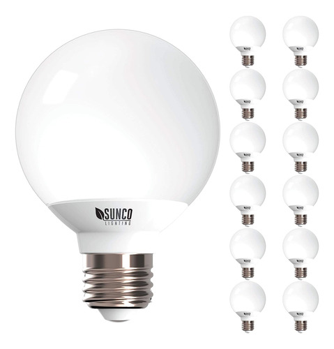 Paquete De 12 Globos Led G25, 6 W = 40 W, Regulable, 60...