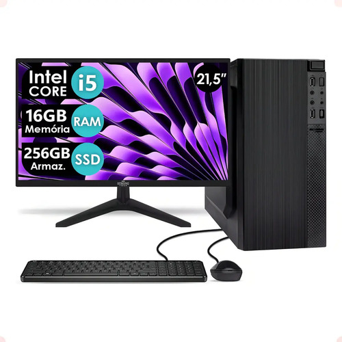 Computador Completo Intel I5 16gb Ssd 256gb 21,5 Strong Tech