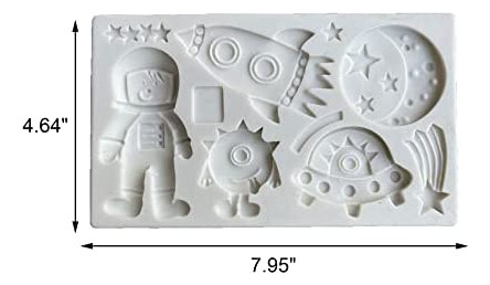 Nave Espacial Astronauta Fondant Moldes Cohete Robótico Espa