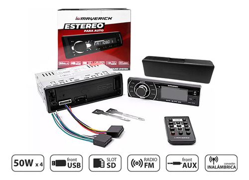 Estéreo De Auto Reproductor Un Din Bluetooth Usb Desmontable