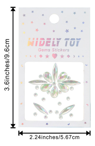 Gemas Faciales Noctilucentes, 12 Piezas De Joyas Luminosas P
