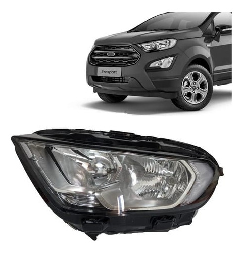Farol Original Ecosport 2018 A 2021 Cromado Foco Duplo