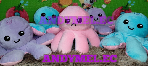Pulpito Pulpo Reversible Estado De Ánimo De Felpa Peluche