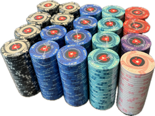 Fichas De Poker Profesionales Cerámica Ept - Set De 500