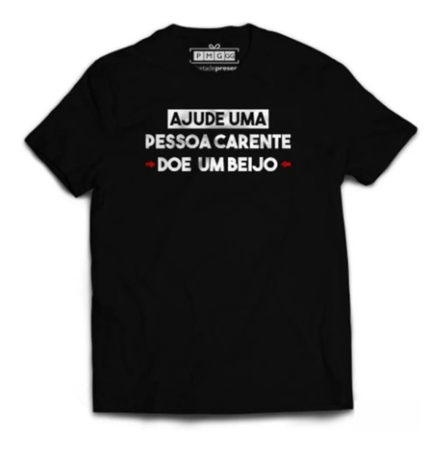 Camiseta Camisa Ajude Uma Pessoa Doe Um Beijo Carnaval Festa