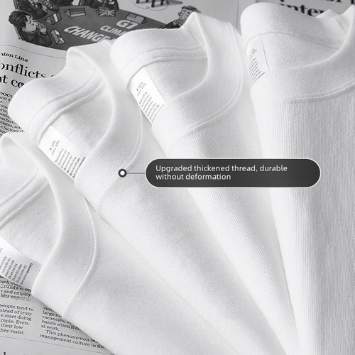 Camiseta Casual De Algodón Con Cuello Redondo Y Manga Corta