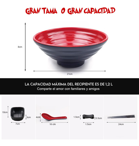 Tazón De Ramen (para 4 Personas), Juego De Tazones De