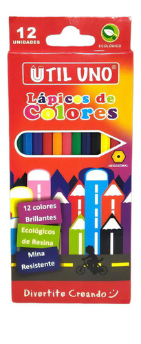 Lapices De Colores Util Uno X12 Divertite Creado