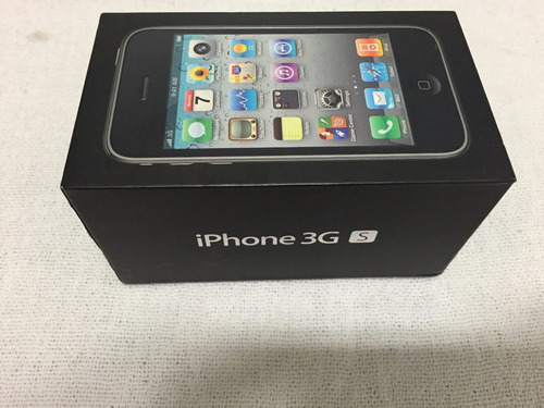 Caixa Vazia Original Do iPhone 3gs Preto Com Manual E Clips