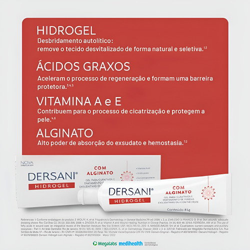 Dersani Hidrogel Com Alginato Gel Com 85g