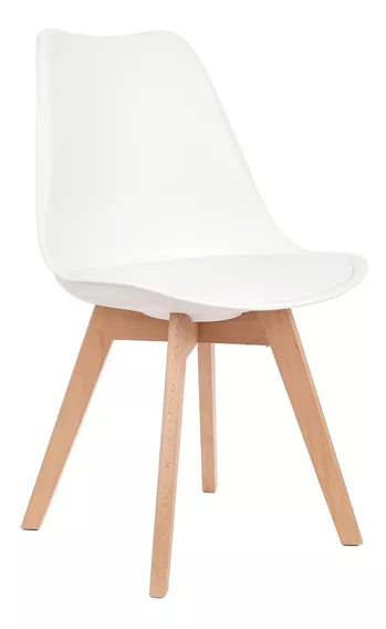 Silla Tulip De Comedor Estructura Color Blanco, 1 Unidad Color de la estructura de la silla Blanco