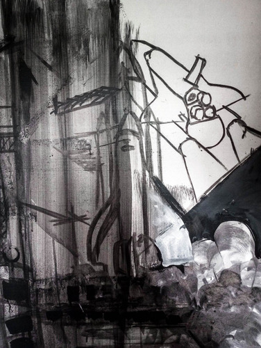Tríptico Acrílico 70x100cm Original Artista Carlos Martinez