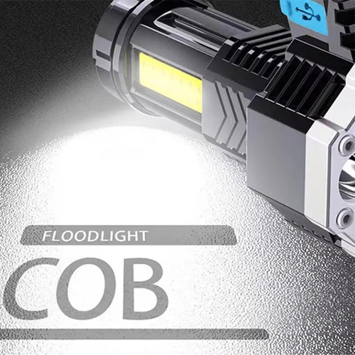 Linterna Led De 7 Modos, Lámpara Impermeable De 4 Modos Con