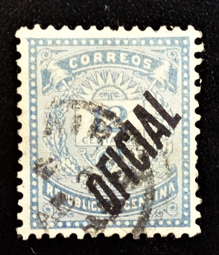 Argentina, Oficial Gj 19 Dibujo Carta 12c 1884 Usado L15039