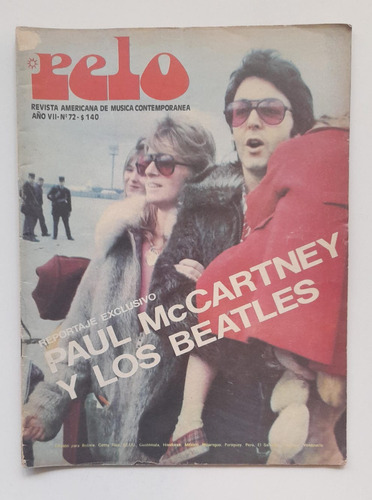 Revista Pelo Numero 72 Musica Beatles Año 76 Bowie 