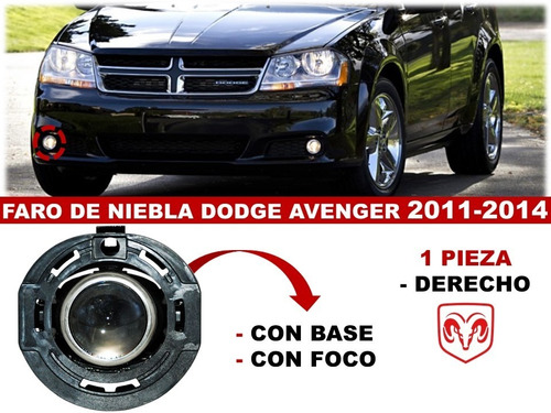 Faro De Niebla Derecho Dodge Avenger 2011-2012-2013-2014