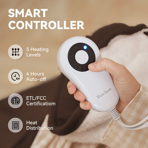 Manta Eléctrica Sherpa 50x60 Pulgadas 5 Niveles Calefacción Chocolate Nombre Del Diseño