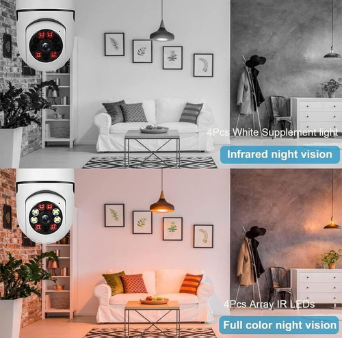 Camara Wifi 360 Full Hd Vision Nocturna Tipo Socket