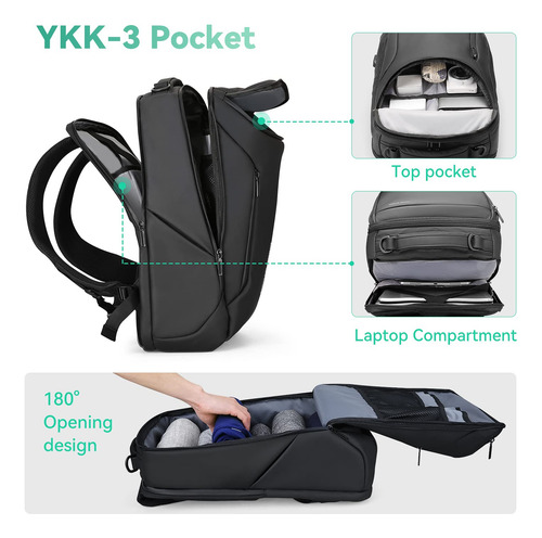Mochila Para Hombre Impermeable Con Diseño Automóvil, Puerto