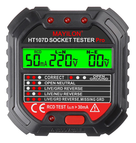 Socket Tester Utility Detector Tools, Enchufe De Fase De 6 L