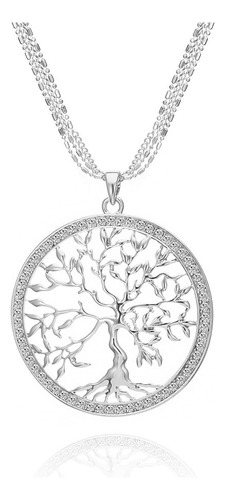 Exquisite Hollow Out Life Tree Shaped Necklace Sweater Chain