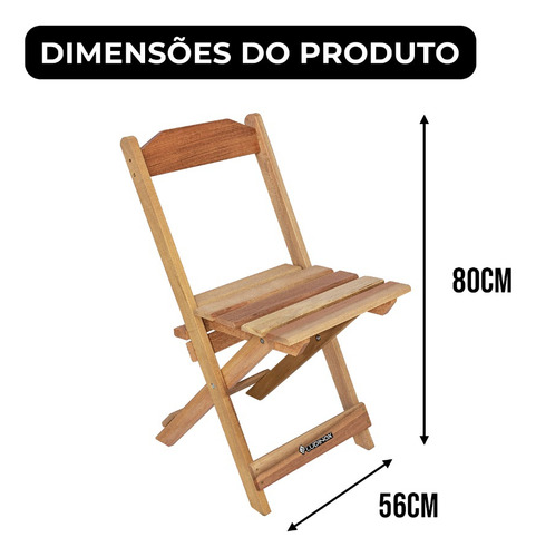 Conjunto Jogos De Mesa Dobrável Bar Lanchonete C/ 4 Cad Cor Pinus