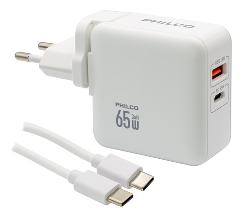 Cargador De Pared Super Rapido 65w Usb A Y Tipo C
