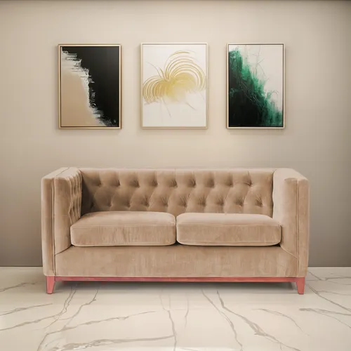Sofa Roma 2 Cuerpos Tela Velvet - Latam Home