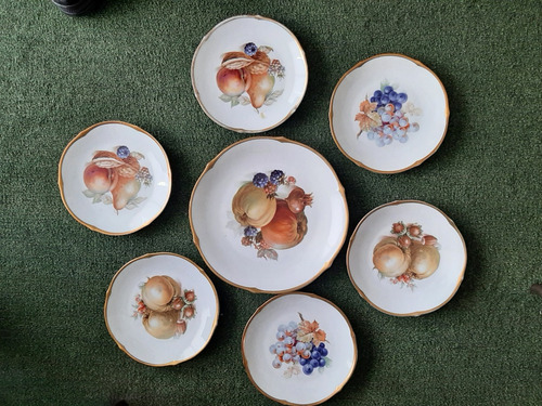 Juego De Platos De Postre Porcelana Bavaria Con Filo De Oro