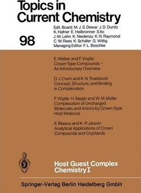 Libro Host Guest Complex Chemistry I - F. Voegtle