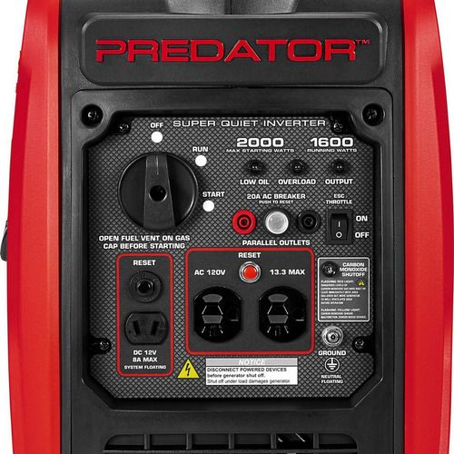 Generador Portátil Predator62523con Tecnología Inverter 120v (Usado)