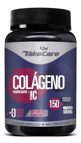 Colágeno Hidrolisado + Vitamina C 500mg 150 Caps Sabor Sem Sabor
