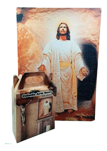 Quebra-cabeça Jesus Ressurreição 300 Peças Em Mdf