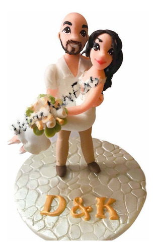 Cake Topper Boda Novios Pareja Pastel Fiesta Pasta Francesa