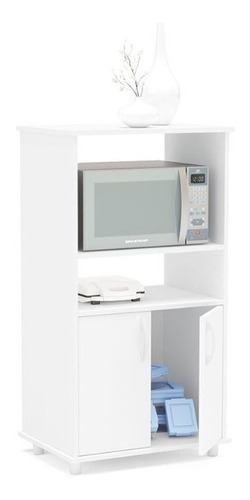 Imagen 2 de 9 de Mueble Rack Para Horno Y Microondas Con Puertas