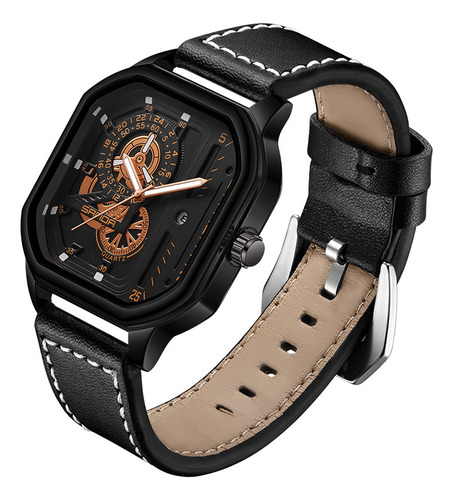 Reloj De Cuarzo De Cuero De Negocios Sanda 7038 For Hombre