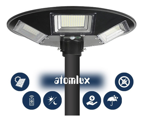 Farola Solar Inalámbrica Recargable Ip 65 360º Atomlux 250 W