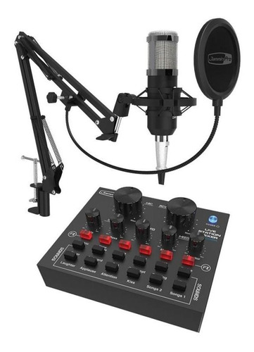 Kit Stream Studio / Mezclador Bt / Micrófono Jammin Pro