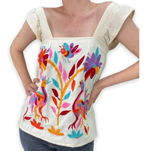 Blusa Bordada Mexicana Modelo Abeja