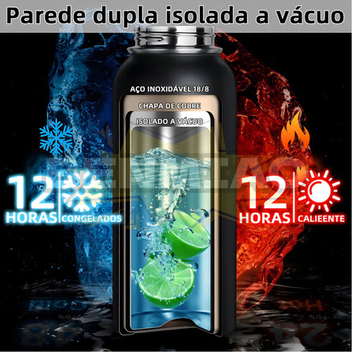 Garrafa Térmica De Água 1200ml 40oz Inox Squeeze Grande