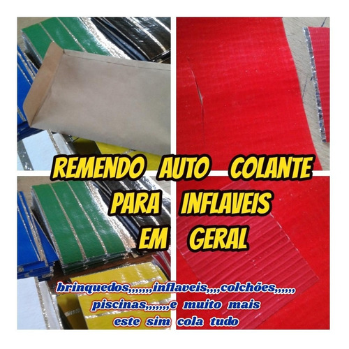 Adesivo Com Cola Remendo Auto Colante Kp100 Bem Forte Com Fios De Nylon Para Brinquedos Inflaveis Piscinas Auto Colante